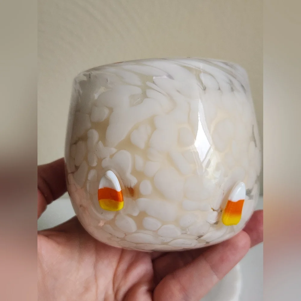 Anthropologie Mystic Confetti Icon Candy Corn Glass Candle